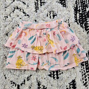 NWOT Fox & Bunny by Sinsay (European Brand) Pink Jungle Animal Print Skirt 24M